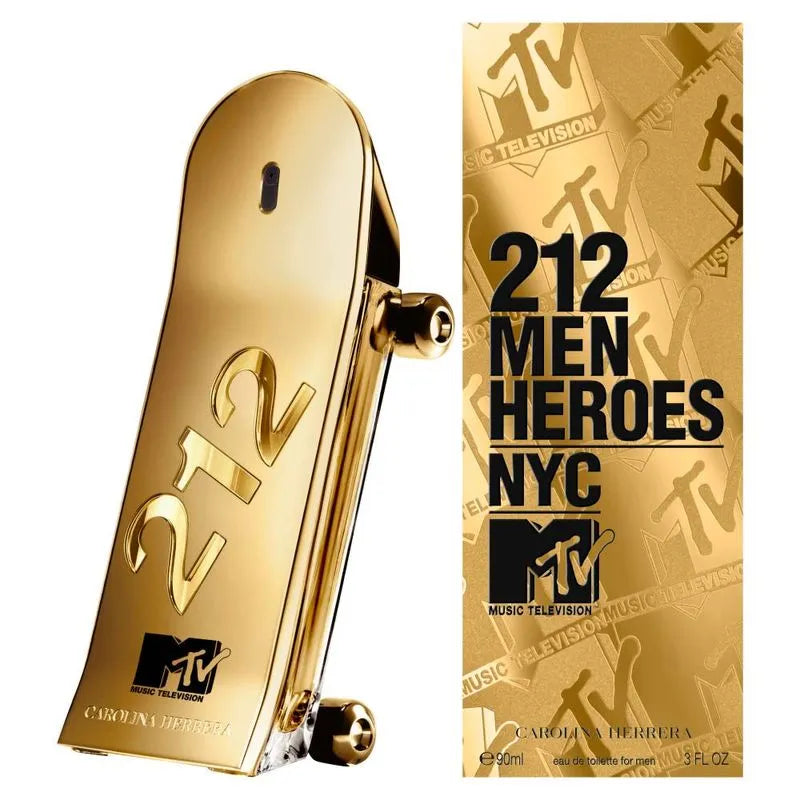 212 Men Heroes NYC MTV Carolina Herrera Eau de Toilette Masculino 90ml