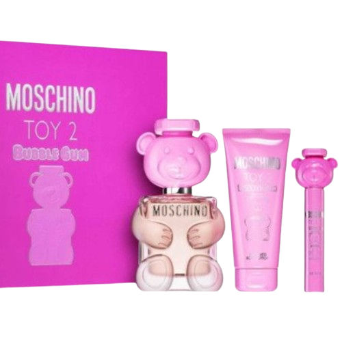 Conjunto Toy 2 Bubble Gum Moschino Feminino Eau de Toilette 100ml + Body Lotion 100ml + Shower Gel 100ml + Travel Size 10ml