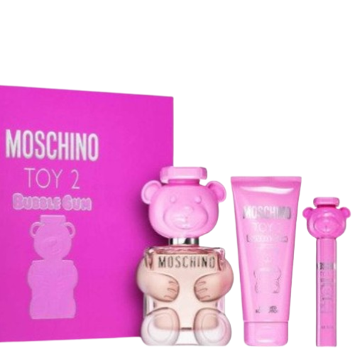 Conjunto Toy 2 Bubble Gum Moschino Feminino Eau de Toilette 100ml + Body Lotion 100ml + Shower Gel 100ml + Travel Size 10ml