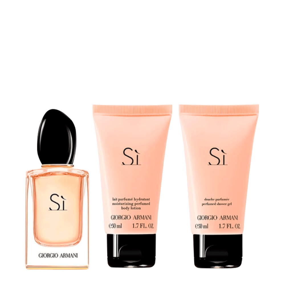 Conjunto Sì Giorgio Armani Feminino  50ml + Gel de Banho + Loção Corporal