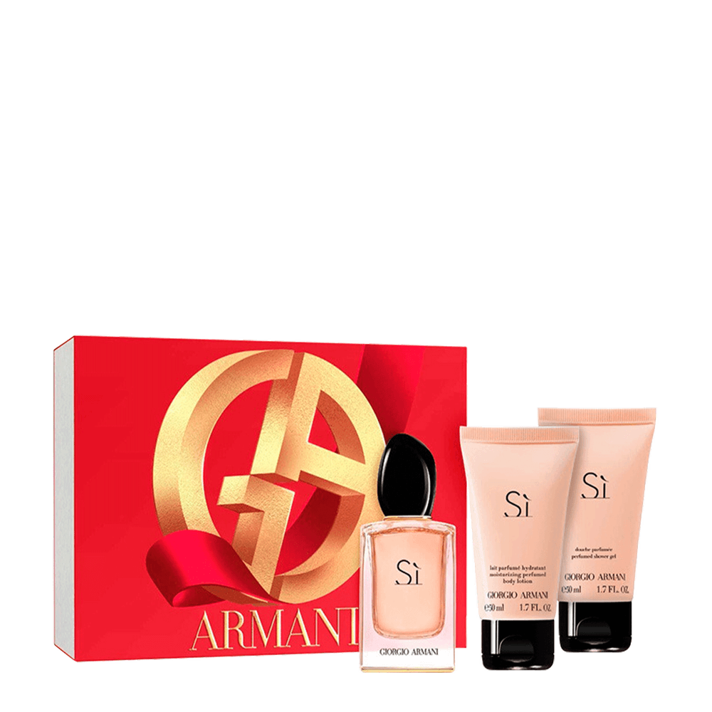 Conjunto Sì Giorgio Armani Feminino  50ml + Gel de Banho + Loção Corporal